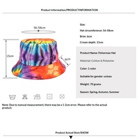 Topi Nelayan 3D Tie-Dye Bermotif Hip Hop, Bahan Bernapas, Dua Sisi, untuk Musim Semi Gugur, Pelindung Matahari Outdoor, Dewasa Unisex