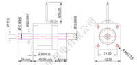 Moteur pas à pas 2 phases Nema17 1,68A à arbre creux pour imprimante 3D 42J1840-417-10-2415-01