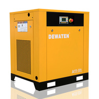 Compresseur d'air à vis rotatif 15 kW 20 CV 8 bars, type armoire industrielle, commande numérique, refroidissement par air, pour atelier