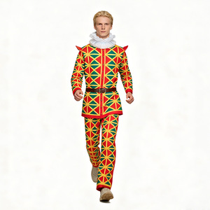Star's Edge Medieval Harlequin Costume Set Men <b>Women</b> Halloween <b>Cosplay</b> - Product Image 2