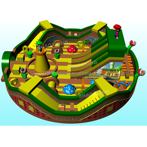 <span class=keywords><strong>Castillo</strong></span> Inflable Comercial con Tobogán, Parque de Diversiones Inflable con Temática de Dibujos Animados para Niños, Combinación de Obstáculos Inflables - Product Image 6