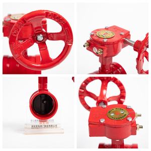 วาล์วผีเสื้อแบบมีร่อง DN80 สำหรับดับเพลิง วาล์วผีเสื้อแบบเกียร์หมุนด้วยมือ - Product Image 6