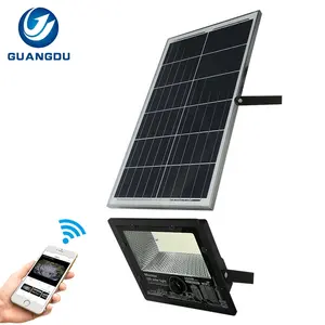 Remote Control Smart With Cctv Camera Waterproof Outdoor Ip67 200w 300w 400w Security Solar Led Flood Light