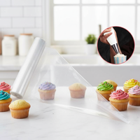 Sacs à douille jetables pour glaçage de gâteaux, avec logo personnalisé, extra grands, en LDPE/PE, pour la décoration de pâtisseries, rouleaux de 18 et 28 pouces pour le pain
