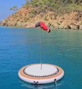 Plataforma de deportes acuáticos inflable personalizada comercial Plataforma de agua <span class=keywords><strong>flotante</strong></span> duradera para baile en barra - Product Image 5