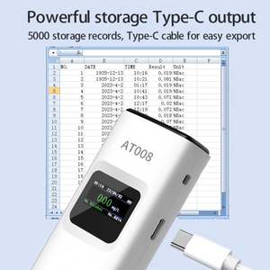 Alcoholímetro Portátil AT008 Equipado con Pantalla de Alta Definición y Boquilla Reutilizable para Comodidad Diaria - Product Image 3