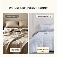 Direct usine, Lot de 4 pièces 100% Polyester 120 g/m² Cationique, Imprimé moderne uni, Durable, Respirant, Toutes saisons, Seersucker, Mariage