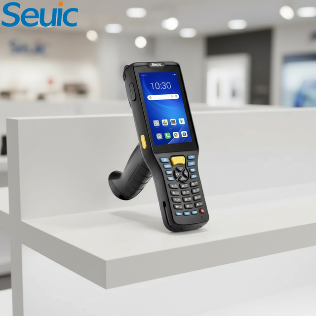 Handheld Wireless Barcode GUN Android 14 OS GMS 4.0 Inch Industrial Pda Android NFC 2D Qr Barcode Scanner