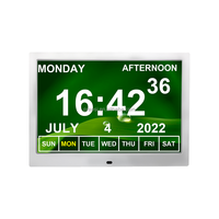 Tablette murale haut grand écran LED 12 13 14 15 pouces démence Alzheimer horloge avec rappels de médicaments alarmes
