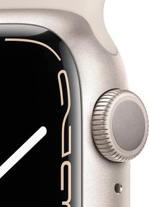 Per <span class=keywords><strong>Apple</strong></span> <span class=keywords><strong>Watch</strong></span> Serie 7 (<span class=keywords><strong>GPS</strong></span> 41mm) Display AMOLED Quadrato, Cassa in Alluminio Starlight con Cinturino Sport Starlight Regular (Ricondizionato) - Product Image 6