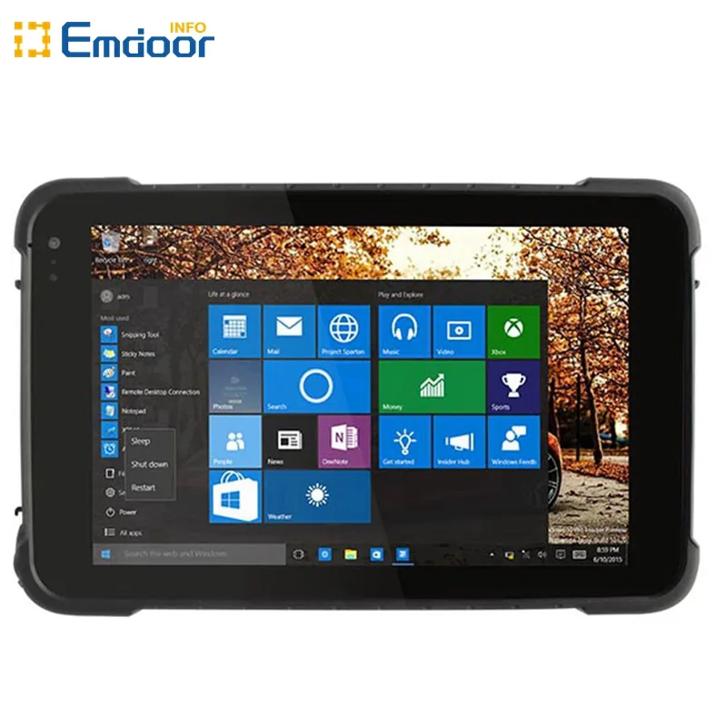 Emdoor 8 אינץ תעשייתי tablet ip67 win tablet מחוספס tablet עם ברקוד וnfc