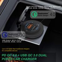 Prise de charge QC4.0 PD Type-C et ports USB, prise de courant USB C 12V, prise allume-cigare pour voiture, bateau, moto, golf