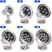 Hotake OEM 12W 1W Flash Mount piscine plongée LED éclairage sous-marin projecteur creusé 28W RGB 10 pouces pour fontaine