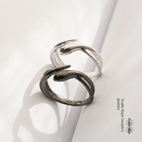 Bagues de couple Serpent en Cuivre, style corde, ouvertes et ajustables, motif Zodiaque, bandes assorties tendance pour Hommes et Femmes
