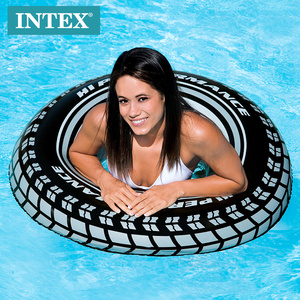 Flotador Inflable <span class=keywords><strong>INTEX</strong></span> Giant Tire Tube 59252, Anillo <span class=keywords><strong>de</strong></span> Natación <span class=keywords><strong>de</strong></span> 91 cm <span class=keywords><strong>de</strong></span> Diámetro, Duradero, Ecológico, Ligero, <span class=keywords><strong>de</strong></span> PVC, para Niños y Adultos - Product Image 1