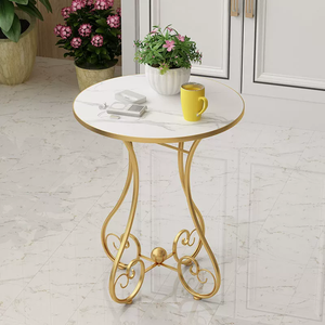 Petite table ronde <span class=keywords><strong>en</strong></span> <span class=keywords><strong>fer</strong></span> <span class=keywords><strong>forgé</strong></span> Table basse Table de <span class=keywords><strong>chevet</strong></span> simple Salon Jardin Mini petite table - Product Image 1