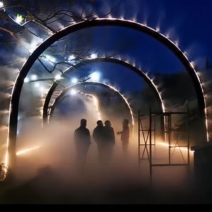 Équipement d'amusement LED en acier acrylique étanche IP65 pour l'extérieur, Halloween, Noël, arche de pulvérisation, accessoires de porte, design à brume d'eau - Product Image 2