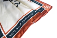 Foulard carré en soie imprimé pour femme, 55 cm, motif personnalisé numérique, ourlet cousu à la machine