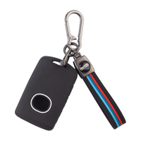 Porte-clés en silicone personnalisé avec logo disponible, porte-clés de voiture en silicone rayé 3 couleurs avec anneau en forme de D