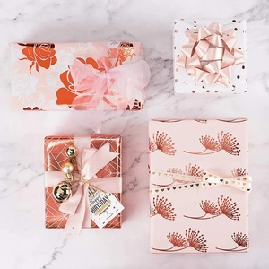 Custom Floral Pattern Gift <b>Wrap</b> <b>Paper</b> <b>Roll</b> 100GSM Coated Art <b>Paper</b> Double-Sided Eco-Friendly Recyclable Wood Pulp Digital - Product Image 3