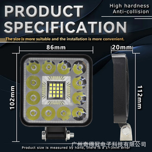 <b>Mini</b> Square <b>Led</b> Work <b>Light</b> 28Smd 12-24V For Truck Off Road Vehicle - Product Image 3