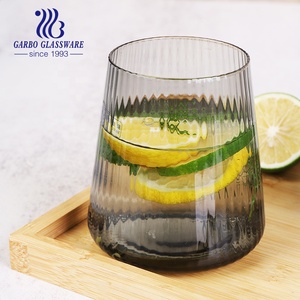 Vaso de Vidrio Negro de Color Sólido Personalizado con Diseño de Martillo para Jugo o Agua, para el Hogar, Vaso de Vidrio de Alta Gama, Vaso para Whisky - Product Image 2