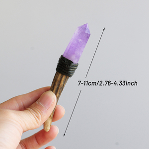 Vente en gros : <span class=keywords><strong>Baguette</strong></span> de cristal naturel de <span class=keywords><strong>diamant</strong></span> de Herkimer en forme de bois de cerf, outil d'altier pour la guérison énergétique Reiki et l'équilibrage énergétique, idéal pour les cadeaux - Product Image 2
