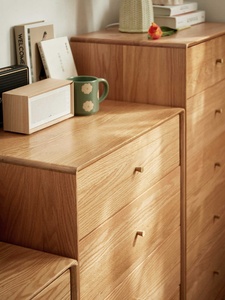 Hiện đại đơn giản rắn GỖ PHÒNG KHÁCH lưu trữ Tủ gỗ sồi ngăn kéo bên tủ cho hộ gia đình sử dụng phòng ngủ - Product Image 2