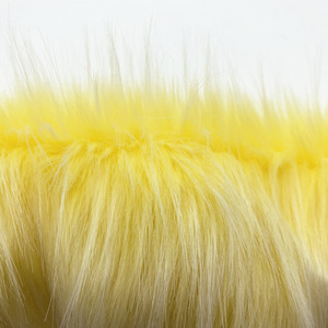 Chất lượng tốt Mac sang trọng đống dài Fluffy Polyester giả lông vải cho cổ áo/mũ - Product Image 6