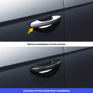 Shasha - Accesorios para Automóviles, Moldura Exterior para Manija de Puerta de Fibra de Carbono Real para Seat 2017 2018 2019 2020 - Product Image 2