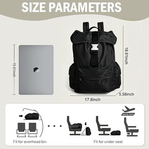 <span class=keywords><strong>Mochila</strong></span> Ligera Negra con Cierre de Hebilla |   <span class=keywords><strong>Mochila</strong></span> de Viaje para Hombre, para la Universidad, la Escuela, el <span class=keywords><strong>Trabajo</strong></span>, el <span class=keywords><strong>Gimnasio</strong></span> - Product Image 4