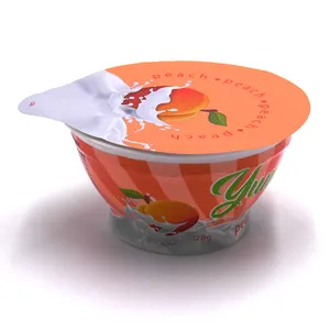 150ML clear PP plastic cup with sealable aluminum foil lid