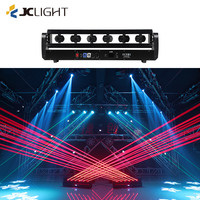 Lampu Laser Moving Head Rgb 3in1 Full Color 6 Mata Dmx512 Lampu Panggung Laser Moving Head 6 Mata Merah Hijau Biru