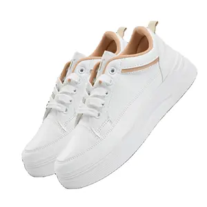 Wholesale Fashionable Lightweight Leather and Canvas Walking Shoes Stylish and Easy to Clean for Ladies Girls Women