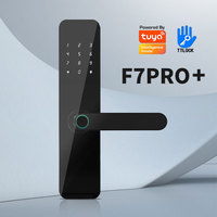 Serrure de porte intelligente en bois Bluelock avec Wi-Fi, contrôle via l'application TTlock/Tuya, en alliage d'aluminium et acier, pour maison, hôtel, cloud
