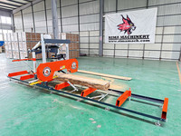 Scie à ruban horizontale motorisée portable pour la coupe du bois, machine à bois portative à vendre