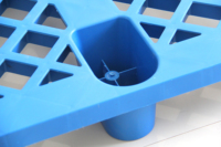 Palettes Euro personnalisables à une face pour la logistique, l'entrepôt et l'usage industriel, en plastique durable à 4 voies pour l'alimentation, les produits chimiques et les médicaments