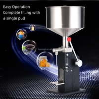 Machine de remplissage manuelle A03 pour liquides, cosmétiques, boissons, crèmes, pâtes, huiles, jus – Capacité du trémie 5-100 ml