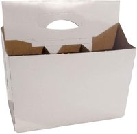 Boîte de transport pour six bouteilles de bière/soda en carton kraft avec lamination mate personnalisée de 12 oz, boîte de rangement pliable avec poignée
