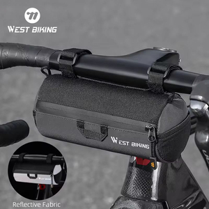 Sac de guidon de vélo WEST BIKING 1L rond avec sangle en caoutchouc pour VTT, sacoche de tube de vélo pour voyage en VTT - Product Image 1