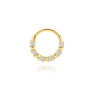 Piercing de Nariz de Plata de Ley S925 Chapado en Oro, Diseño Clásico Minimalista con Circonita Cúbica, Joyería Hipoalergénica para la Nariz - Product Image 3