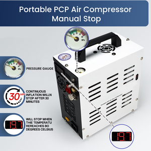 Compresseur d'air PCP TUDIVING CE <span class=keywords><strong>en</strong></span> promotion, 12V haute pression 4500Psi 300Bar 30Mpa avec transformateur intégré et refroidissement par ventilateur pour <span class=keywords><strong>jeux</strong></span> <span class=keywords><strong>de</strong></span> paintball - Product Image 3