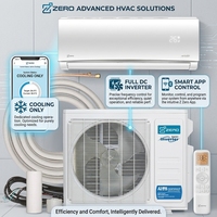 Climatiseur US à refroidissement seul 17 SEER2 115V 230V Système double tension pour projets résidentiels et hôteliers aux États-Unis R410A Écologique