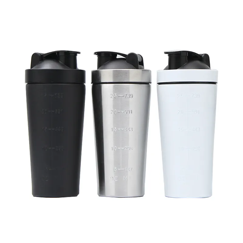 Beauchy 304 stainless Steel 750ML Metal Protein Shaker Bottle with own design