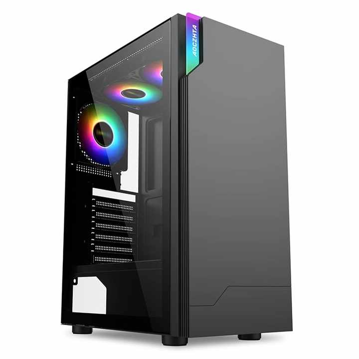 X99 Dual Motherboard Computer Case - Transparent Gaming PC