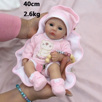 Adorable poupée reborn en silicone solide pour enfants, jouet réaliste pour filles, accessoires de jeu d'imitation pour nouveau-né
