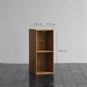 Armoire murale de salon et chambre à coucher en teck massif, style italien, design maître, avec poutres et tenons - Product Image 1