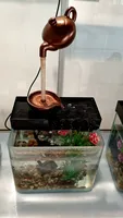 Fontaine de bureau en forme de tasse avec lumière LED, tasse à bière illuminée pour la maison et le bureau, robinet magique