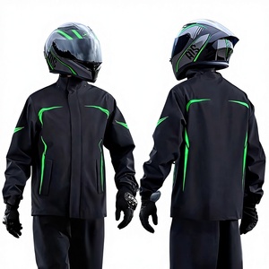 Ensemble imperméable et respirant en tissu Oxford pour moto, veste et pantalon de <span class=keywords><strong>pluie</strong></span> intégral pour homme, avec logo pour trottinette électrique - Product Image 4
