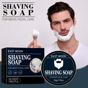 גברים של פנים זקן לשטוף גילוח קרם סבון עשיר קצף מותג פרטי זקן הסרת גילוח סבון